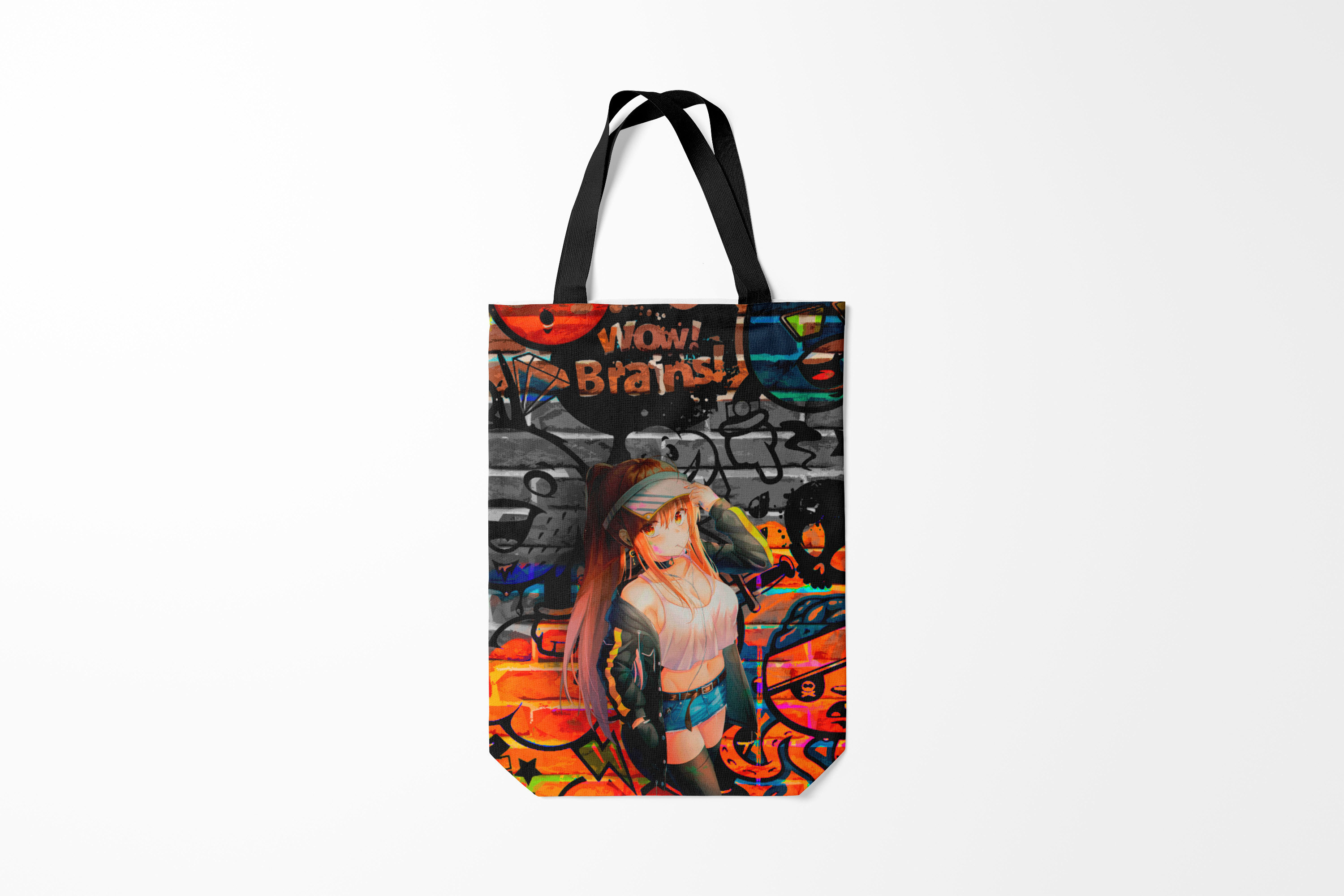 

Сумка шoппер унисекс Burnettie Anime Girl with Graffiti,, Anime Girl with Graffiti