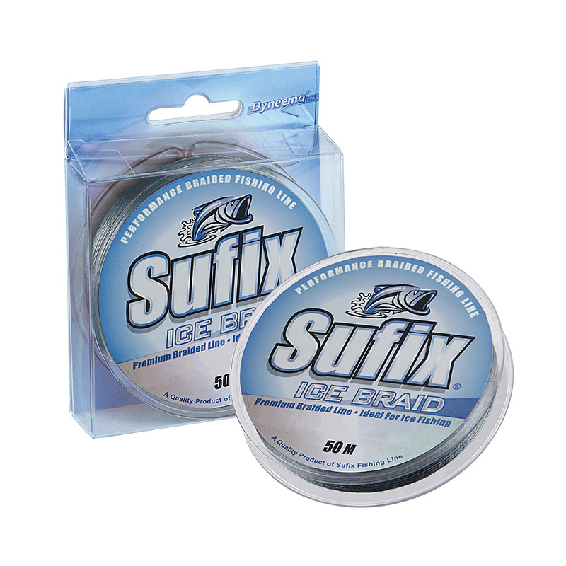 

Плетеный шнур для зимней рыбалки SUFIX Ice Braid серый / 50м, 0.06мм, Ice Braid