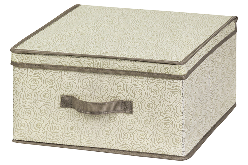 

Короб складной для хранения 37х37х20 см "Розы на бежевом" ручка El Casa