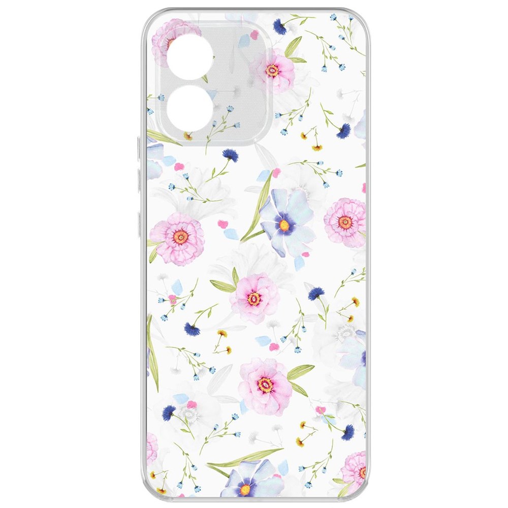 

Чехол-накладка Krutoff Clear Case Цветочный паттерн 3 для Honor X5