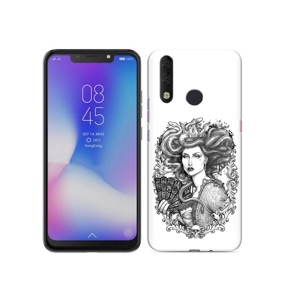 

Чехол MyPads Tocco для Tecno Camon 11 Pro медуза черно белый, Tocco