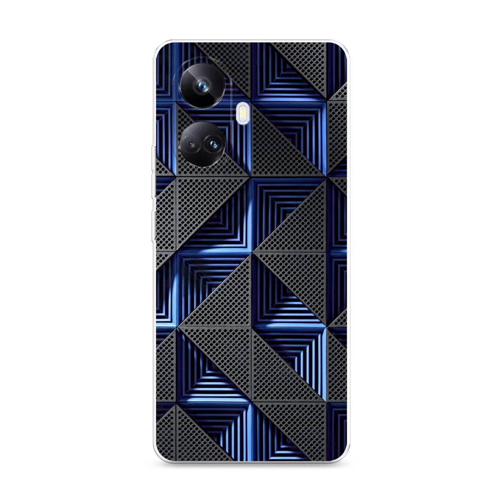 

Чехол на Realme 10 Pro+ "IBM", Серый;синий, 2512350-3