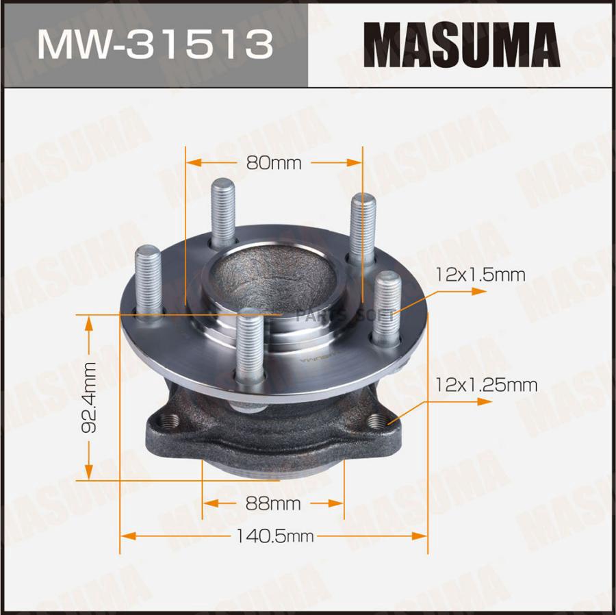 

Ступица с подшипником MITSUBISHI/TOYOTA OUTLANDER/DELICA задн. с АБС MASUMA MW-31513