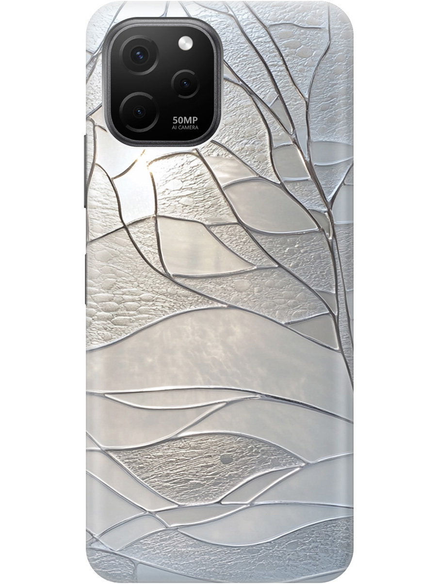 

Силиконовый чехол на Huawei nova Y61 с принтом "Зимние деревья", Прозрачный;серый, 762098541