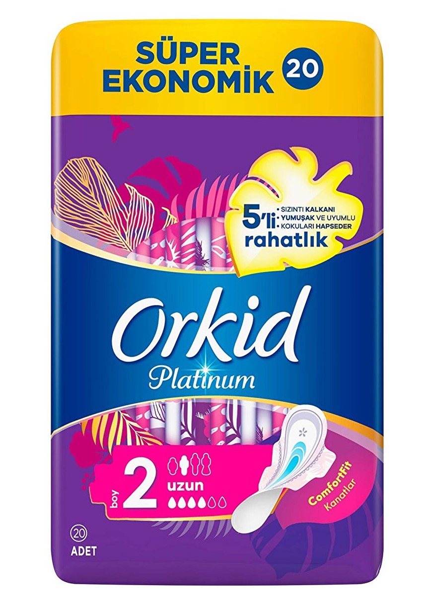 

Гигиенические прокладки Orkid Platinum Uzun, размер 2, 20 шт.