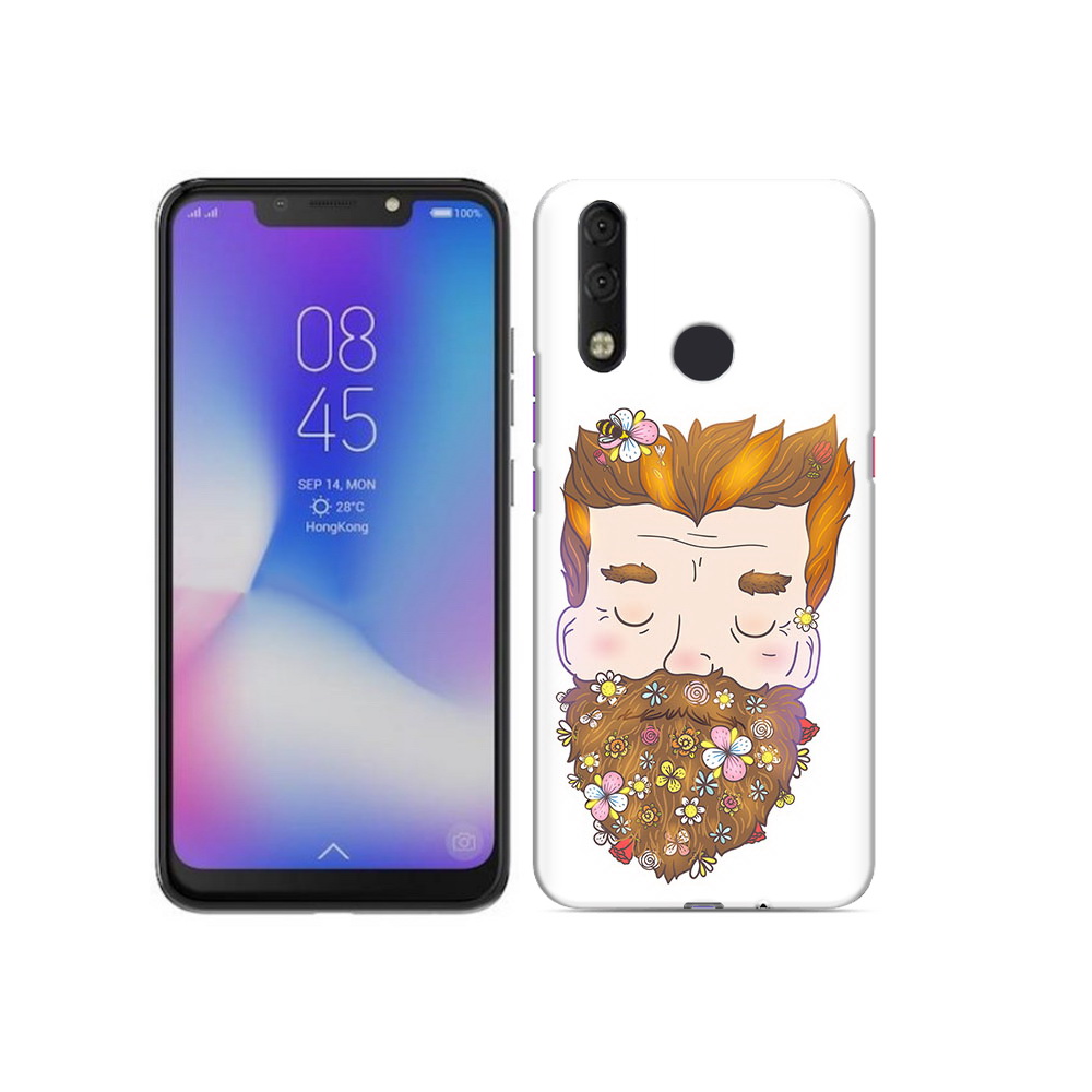 

Чехол MyPads Tocco для Tecno Camon 11 Pro мужчина с цветами в бороде, Tocco