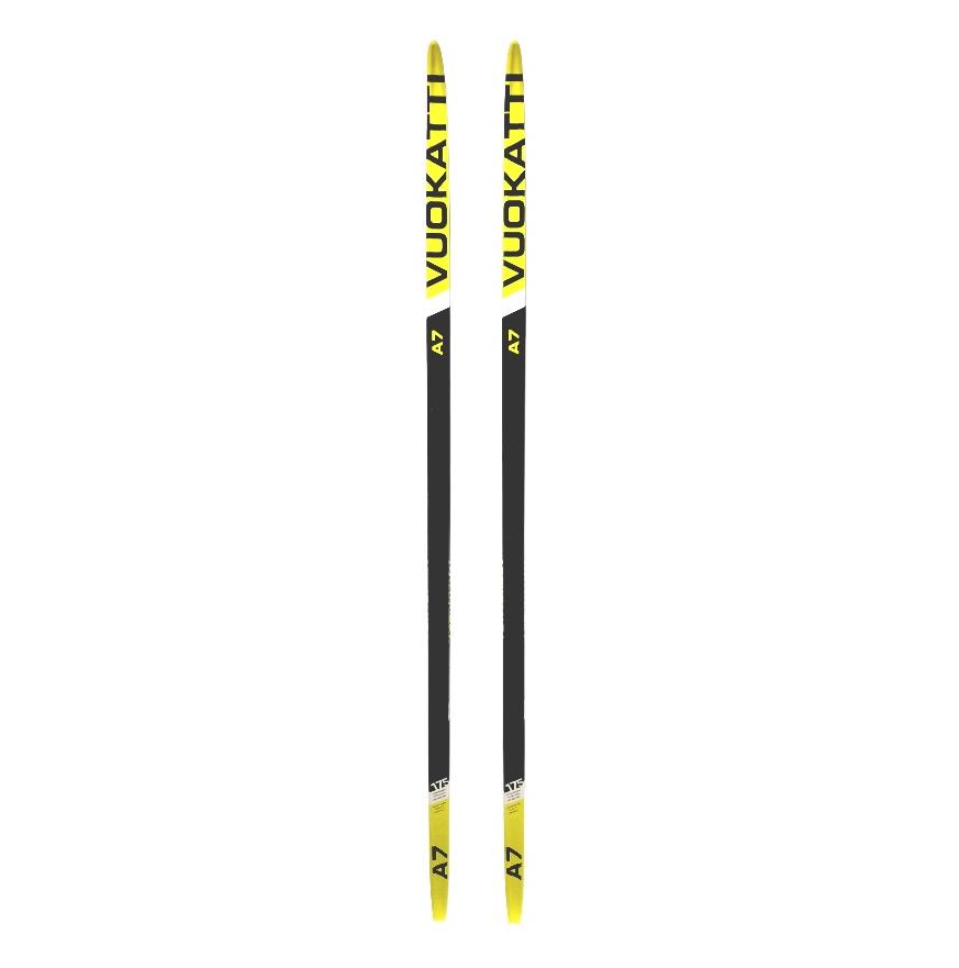 фото Лыжи беговые 170 см vuokatti wax black/yellow novasport