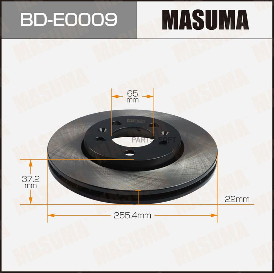 Диск тормозной передний Masuma BD-E0009