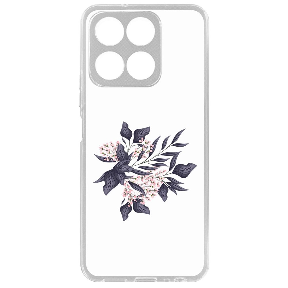 

Чехол-накладка Krutoff Clear Case Розовые бутоны для Honor X8a, Прозрачный