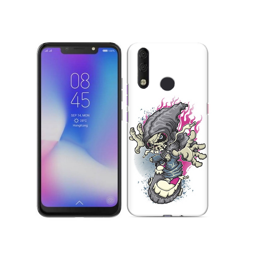 

Чехол MyPads Tocco для Tecno Camon 11 Pro нарисованный скелет на скейт борде, Tocco