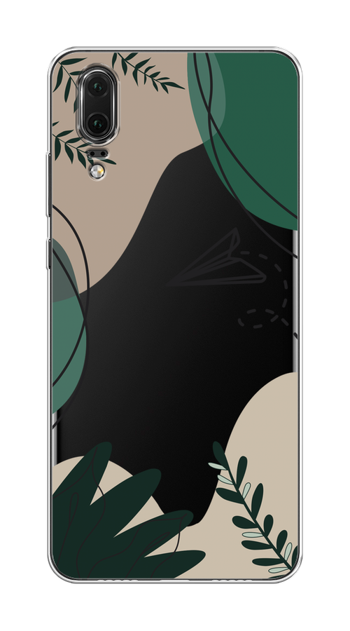 

Чехол на Huawei P20 "Secret Garden", Зеленый;бежевый;черный, 64350-1
