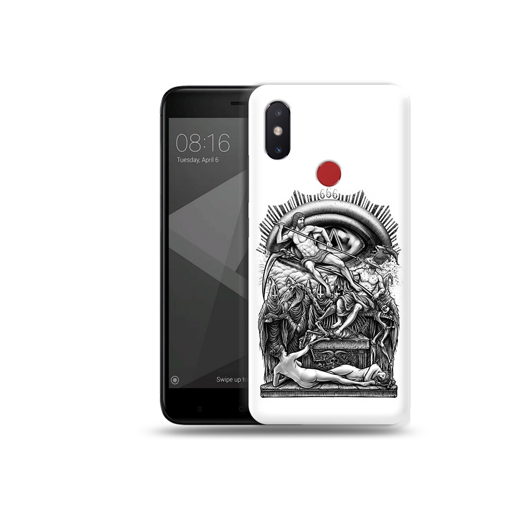 

Чехол MyPads Tocco для Xiaomi Mi 8 SE оракул черно белый (PT113500.331.528), Прозрачный, Tocco