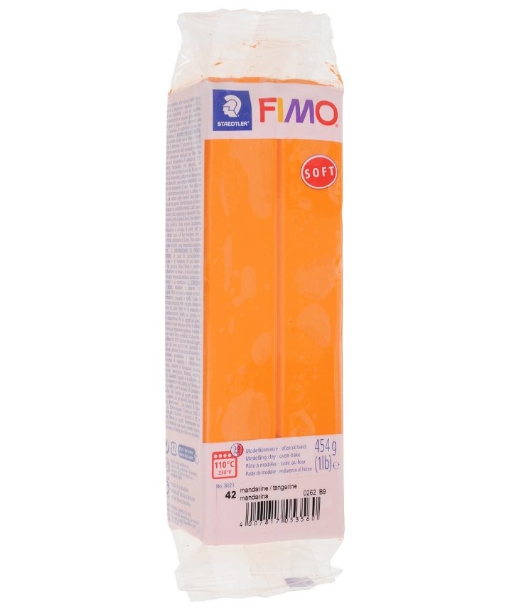 Глина полимерная Soft , запекаемая, 454 грамма, мандарин Staedtler / FIMO 8021-42