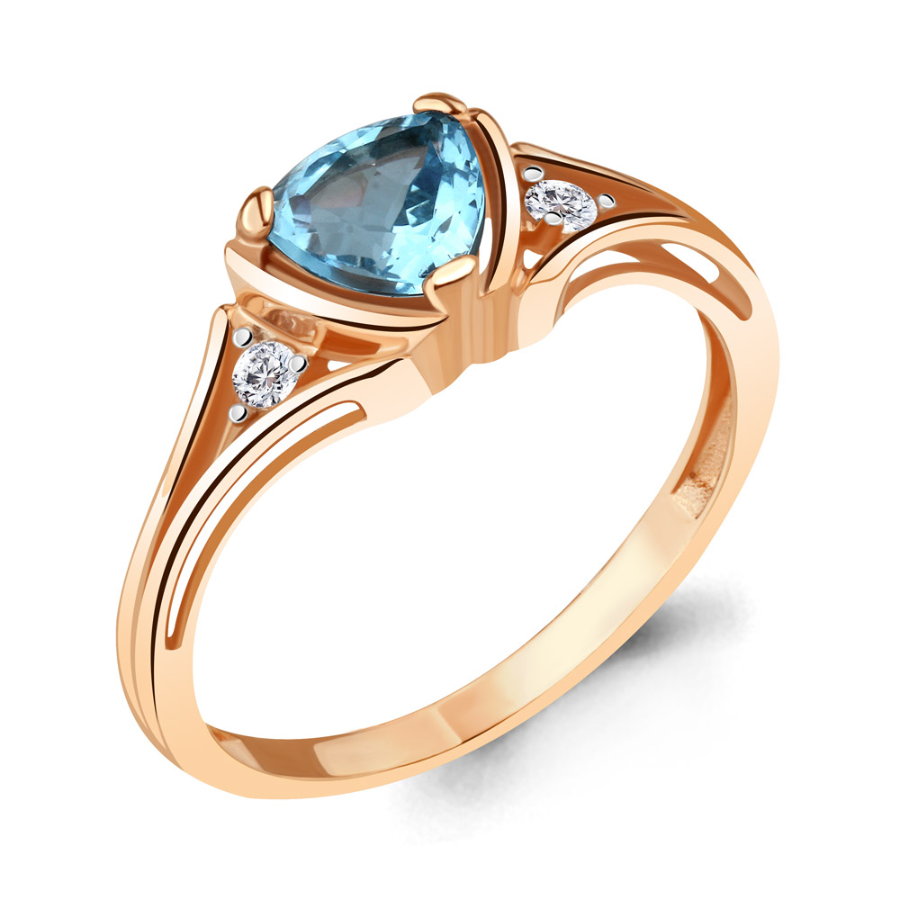 

Кольцо из серебра р.  AQUAMARINE 6943202А_925_з, 6943202А_925_з