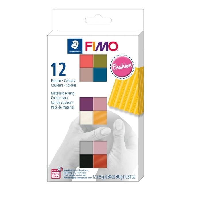 Глина полимерная Fimo Модные цвета Staedtler / FIMO 8023 С12-5 12 блоков по 25 г.