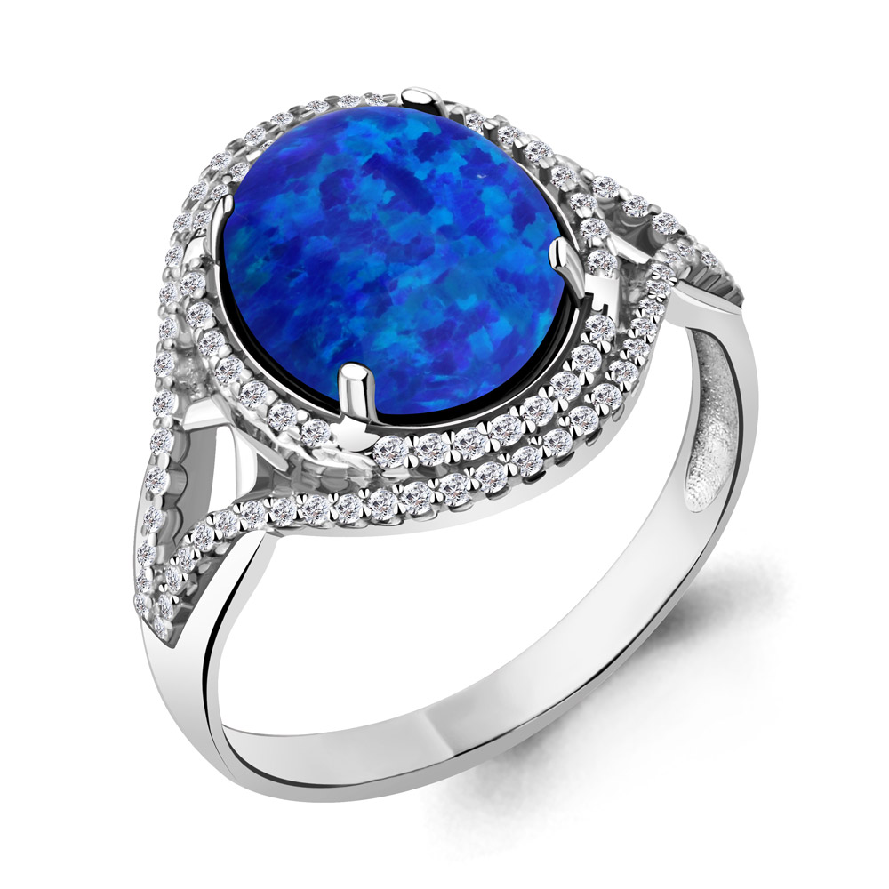 

Кольцо из серебра р.  AQUAMARINE 6549095А_925_р, 6549095А_925_р