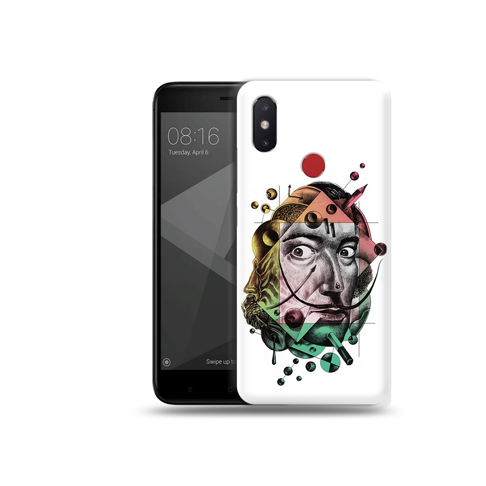 

Чехол MyPads Tocco для Xiaomi Mi 8 SE разноцветное лицо абстракция (PT113500.331.570), Прозрачный, Tocco