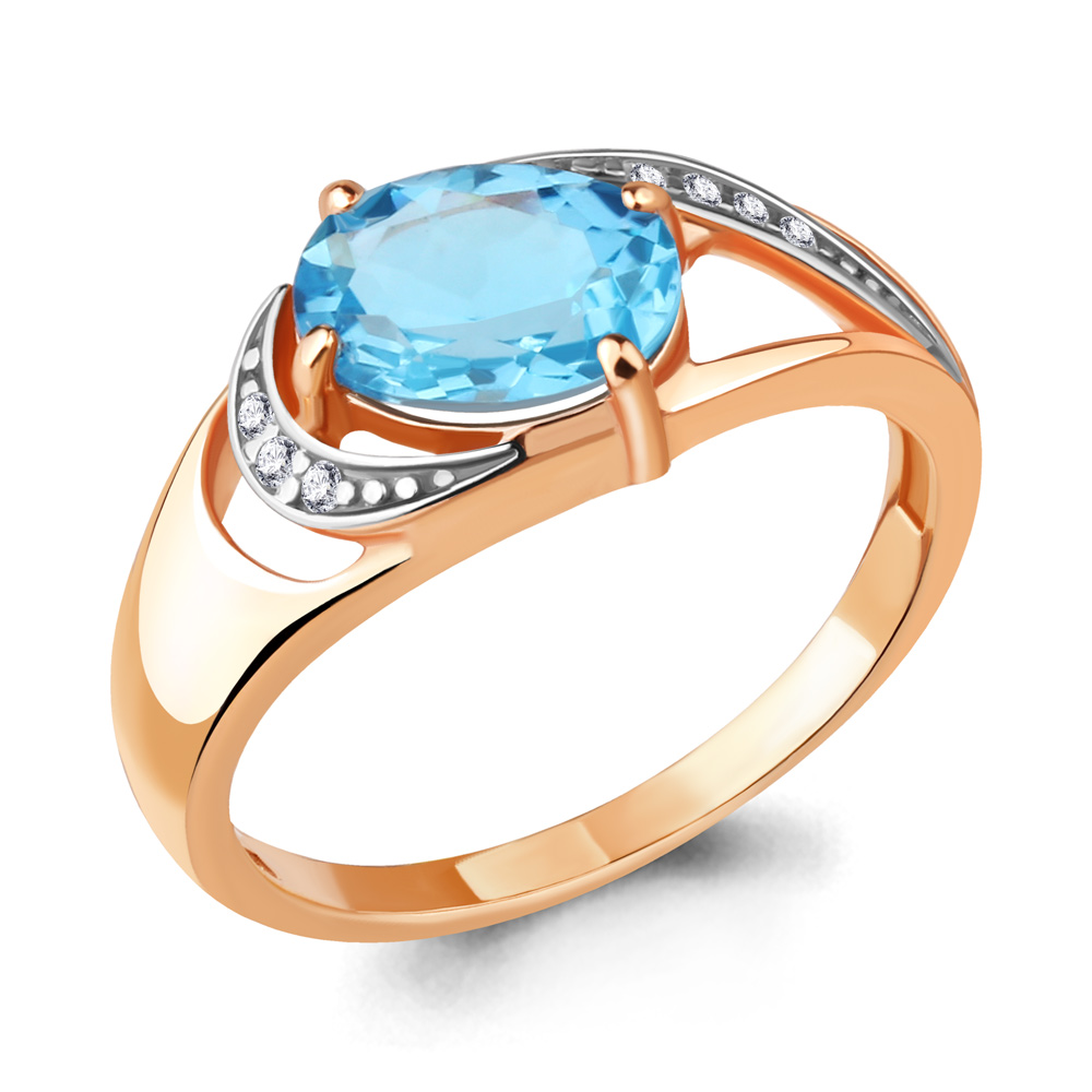 

Кольцо из серебра р. , AQUAMARINE 6914905А_925_з, 6914905А_925_з
