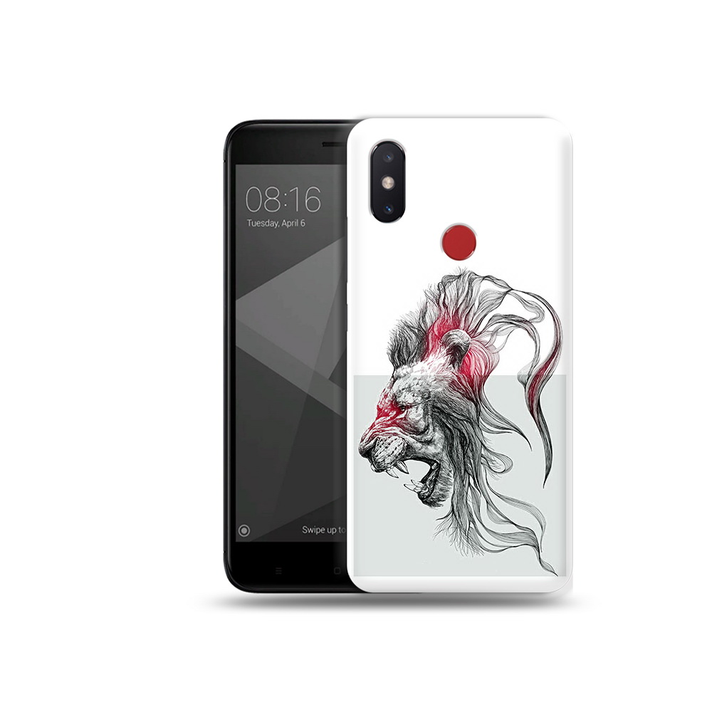 

Чехол MyPads Tocco для Xiaomi Mi 8 SE разъяренный лев (PT113500.331.576), Прозрачный, Tocco