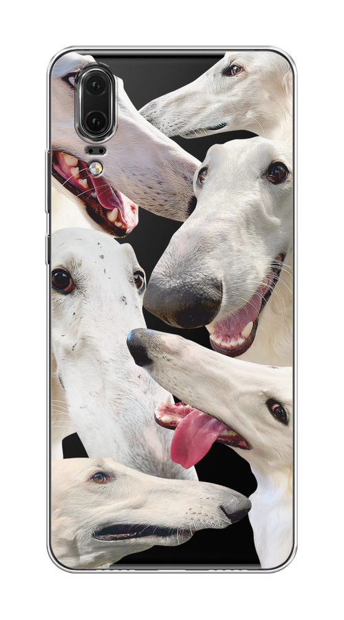 

Чехол на Huawei P20 "Собака с длинным носом", Белый;бежевый;розовый, 64350-1