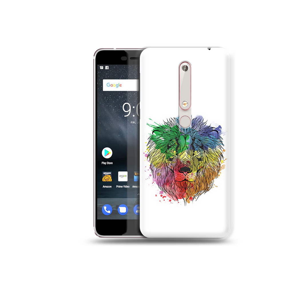 

Чехол MyPads Tocco для Nokia 6 разноцветный гордый лев, Прозрачный, Tocco