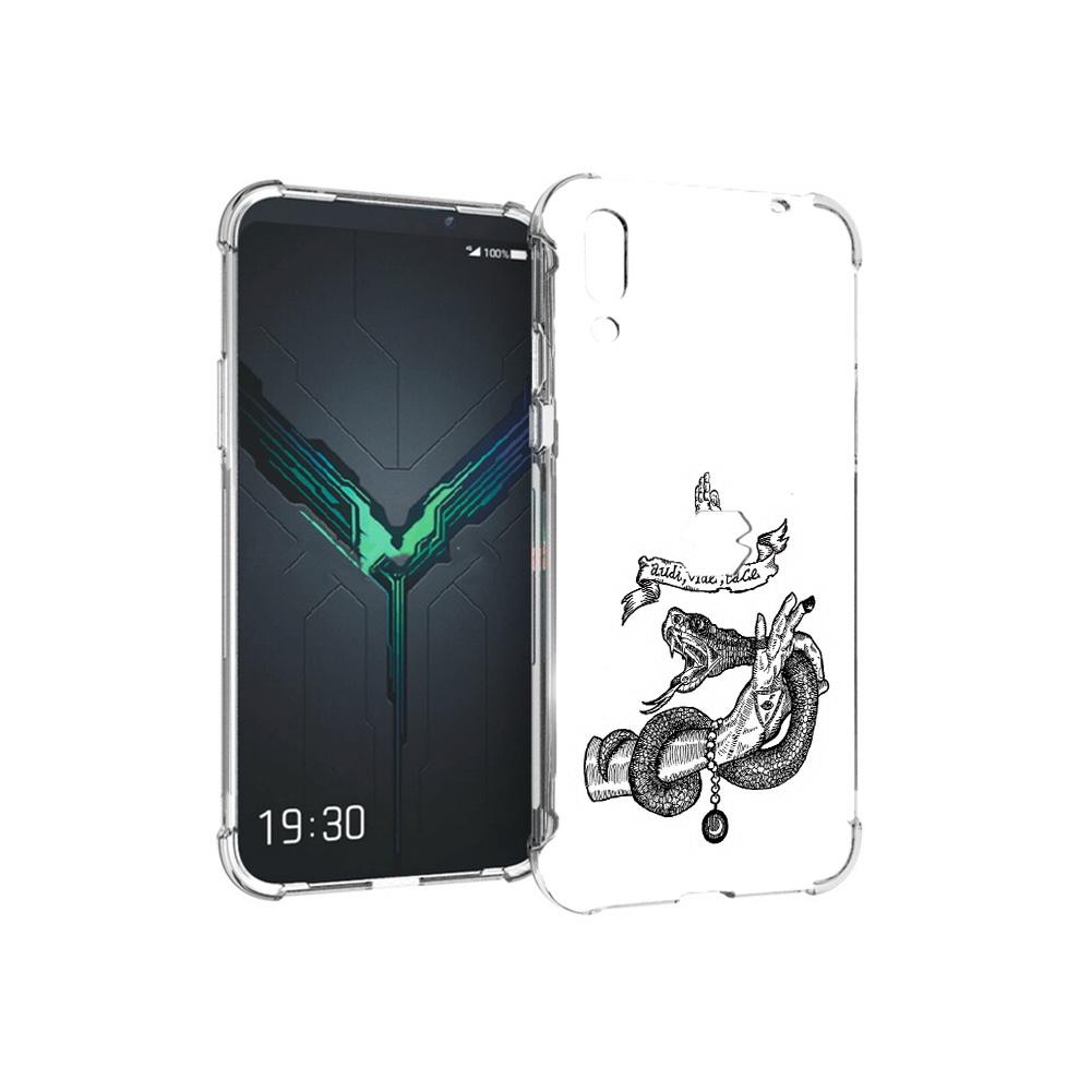 

Чехол MyPads Tocco для Xiaomi Black Shark 2 змея на руке рисунок (PT144492.263.366), Прозрачный, Tocco