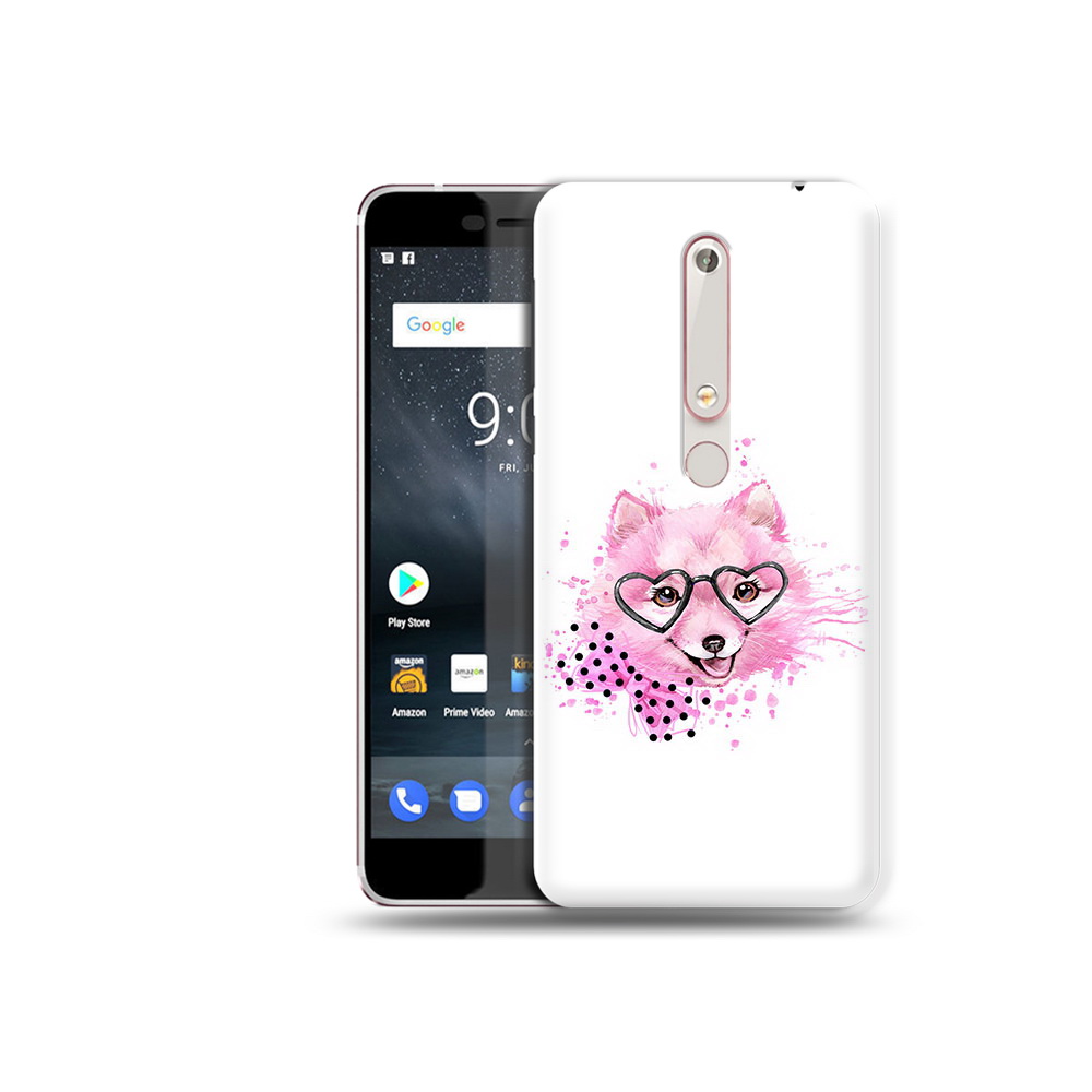 

Чехол MyPads Tocco для Nokia 6 розовый волченок, Прозрачный, Tocco