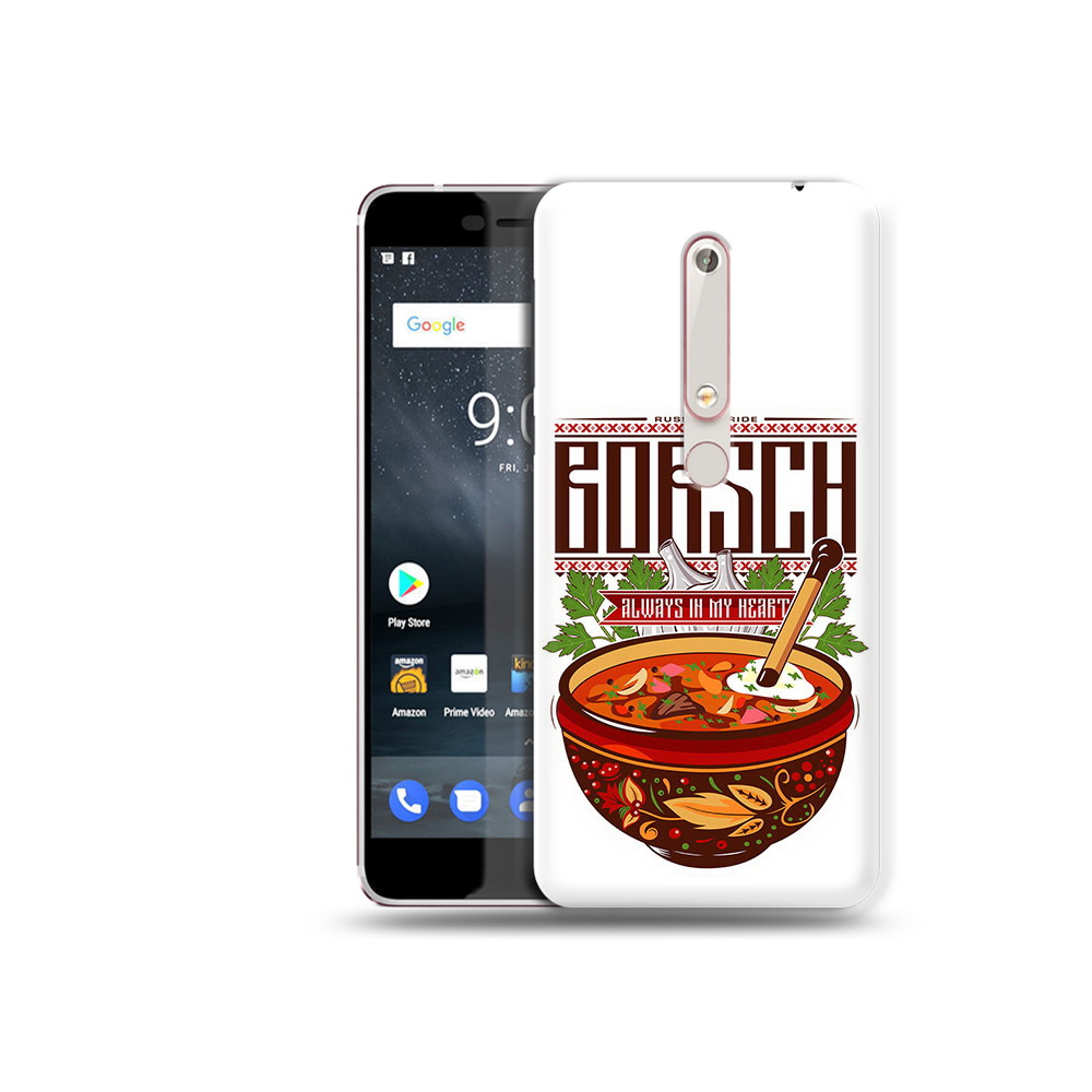 

Чехол MyPads Tocco для Nokia 6 русский борщ, Прозрачный, Tocco