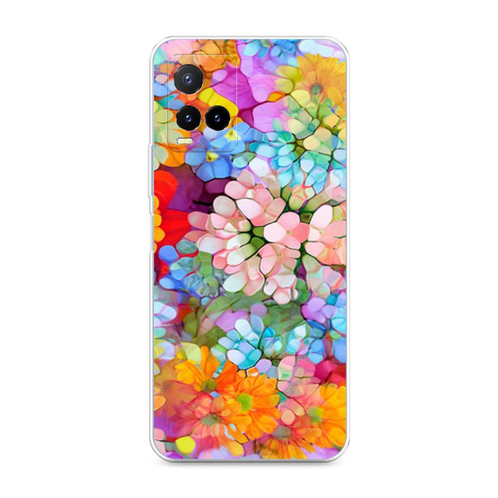 

Чехол для Vivo Y33s/Y21 "Цветы витраж", Оранжевый;розовый;голубой, 265850-3