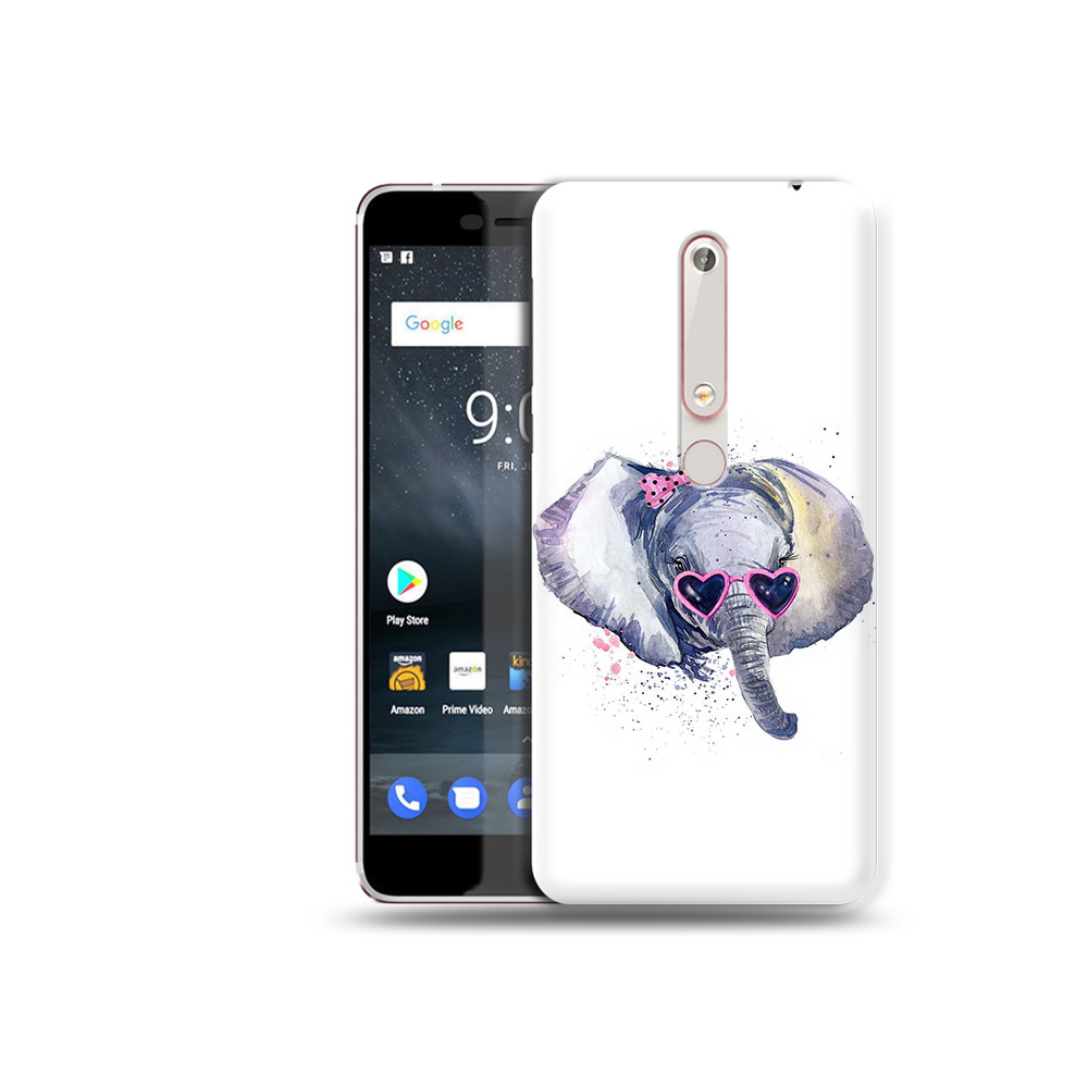 

Чехол MyPads Tocco для Nokia 6 слоник в очках, Прозрачный, Tocco