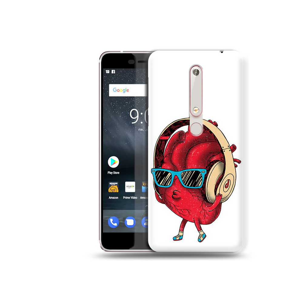 

Чехол MyPads Tocco для Nokia 6 слушай сердце, Прозрачный, Tocco