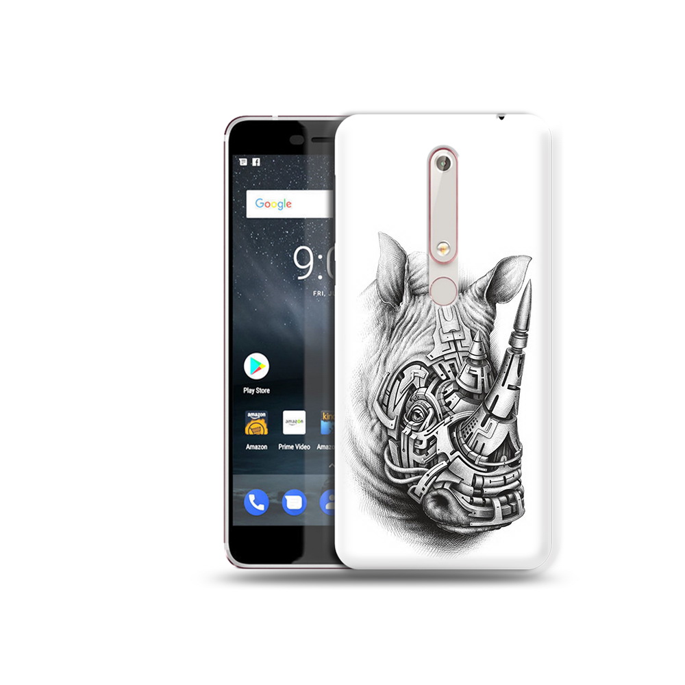 

Чехол MyPads Tocco для Nokia 6 стальной носорог, Прозрачный, Tocco