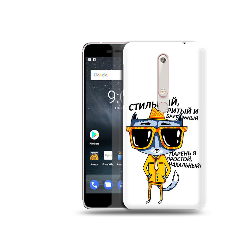 

Чехол MyPads Tocco для Nokia 6 стильный кот, Прозрачный, Tocco