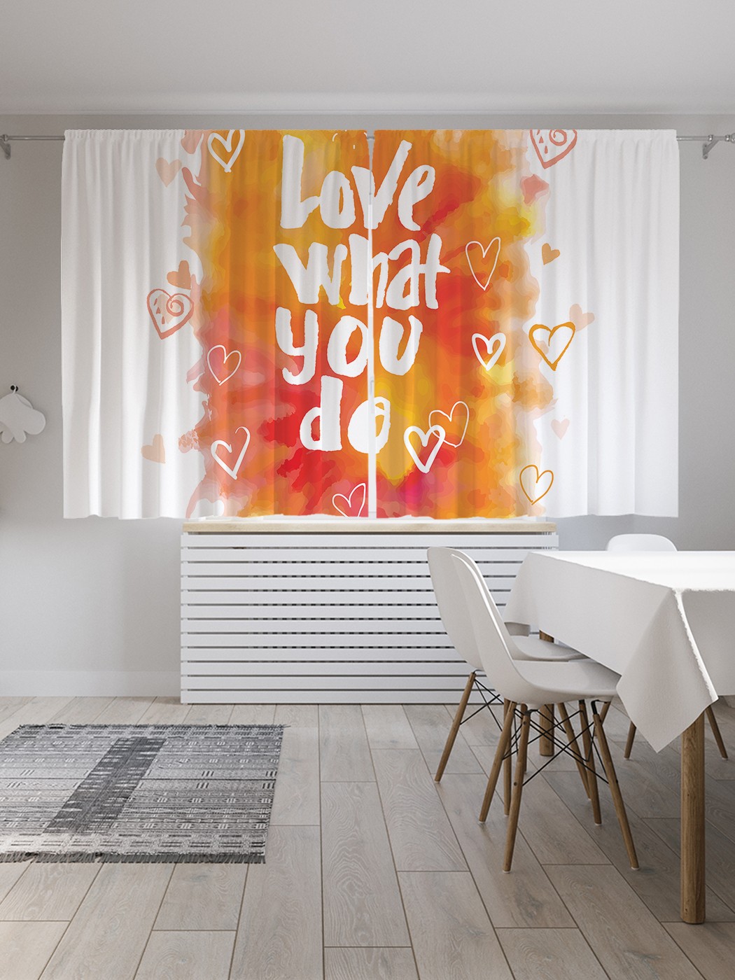 

Шторы JoyArty "О любимом занятии акварель", Oxford DeLux, 2 полотна 145x180 см, О любимом занятии акварель