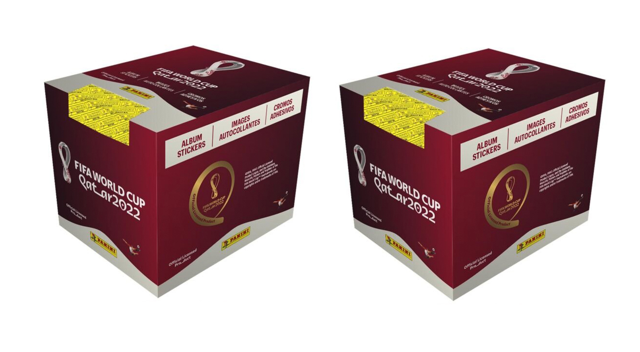 

2 бокса пакетиков наклеек Panini FIFA World Cup Qatar 2022 (1000 наклеек)