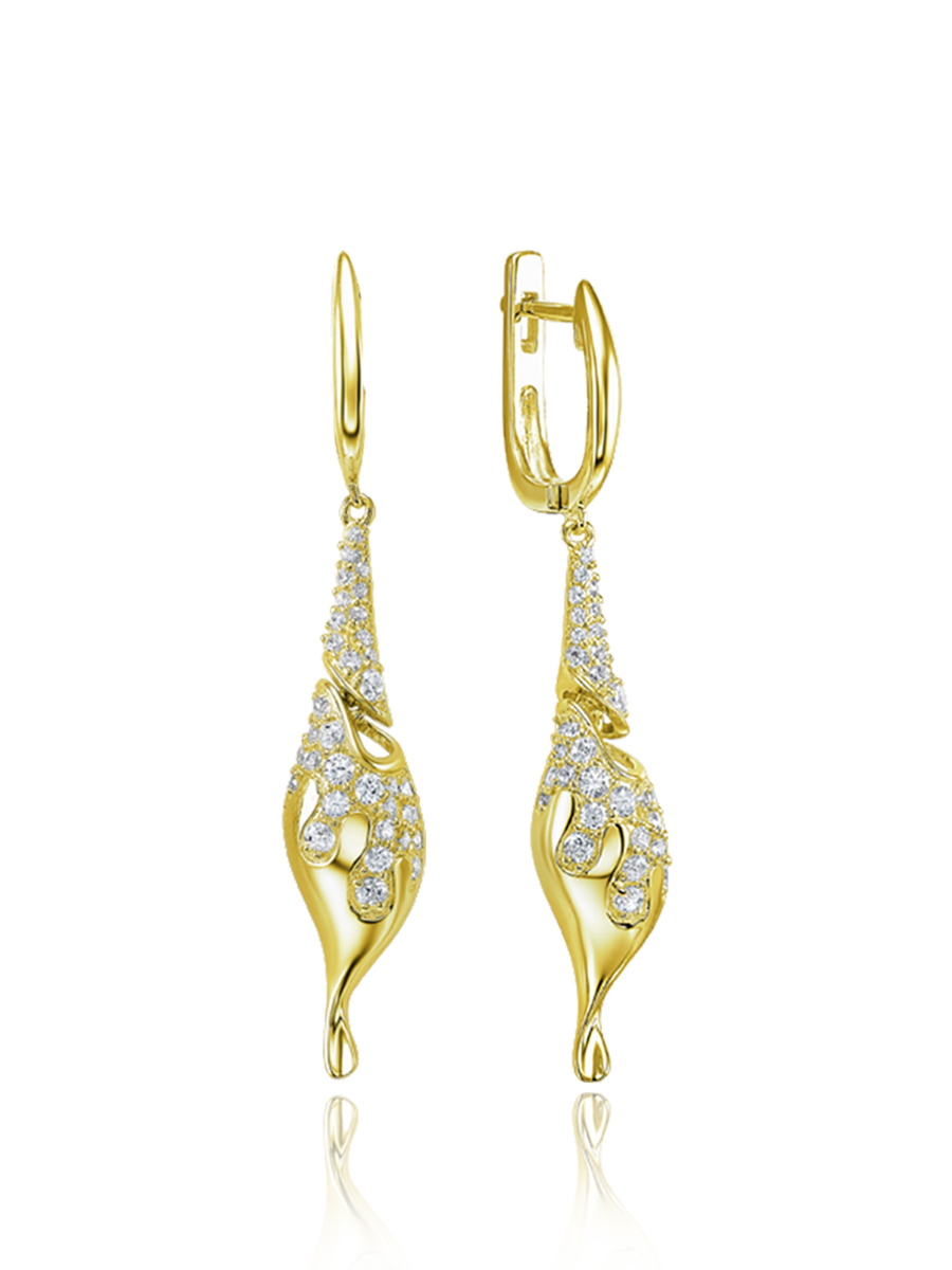 

Серьги из серебра VALTERA 105876, фианит, 105876