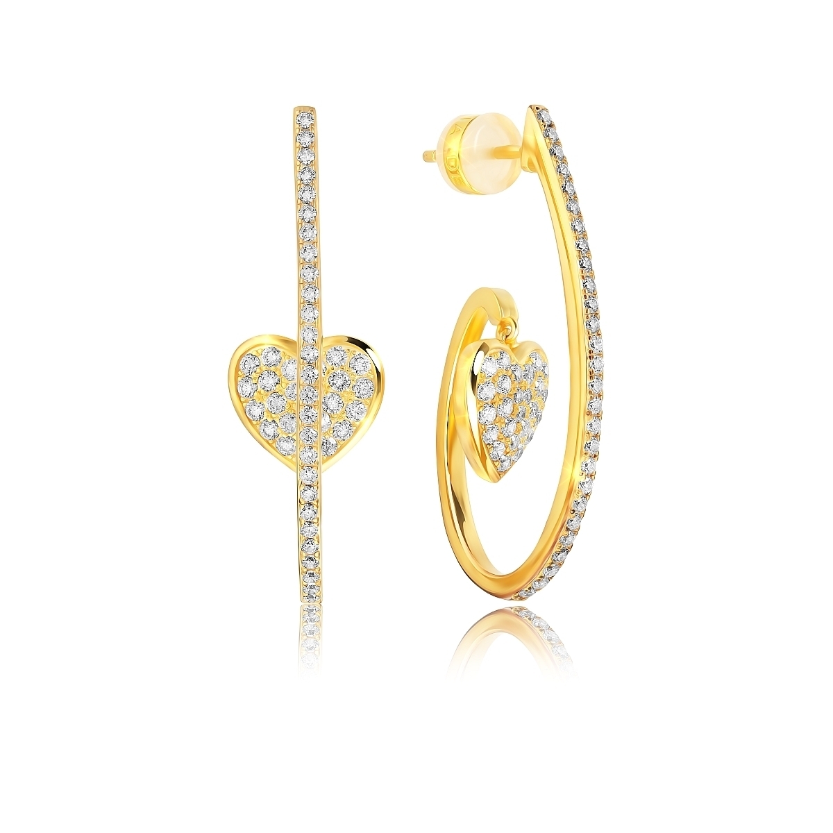

Серьги из серебра VALTERA 105878, фианит, 105878