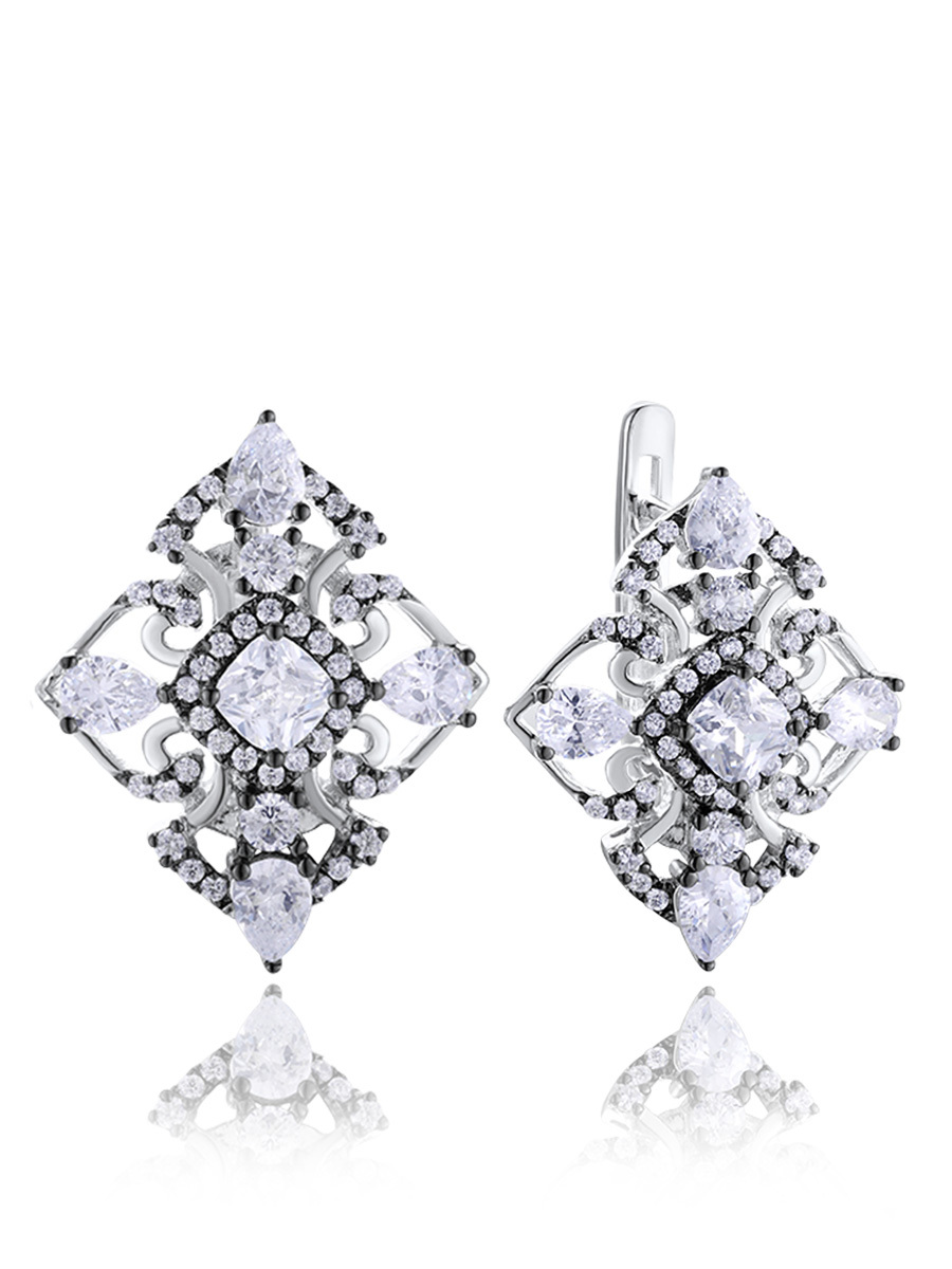 

Серьги из серебра VALTERA 105886, фианит, 105886