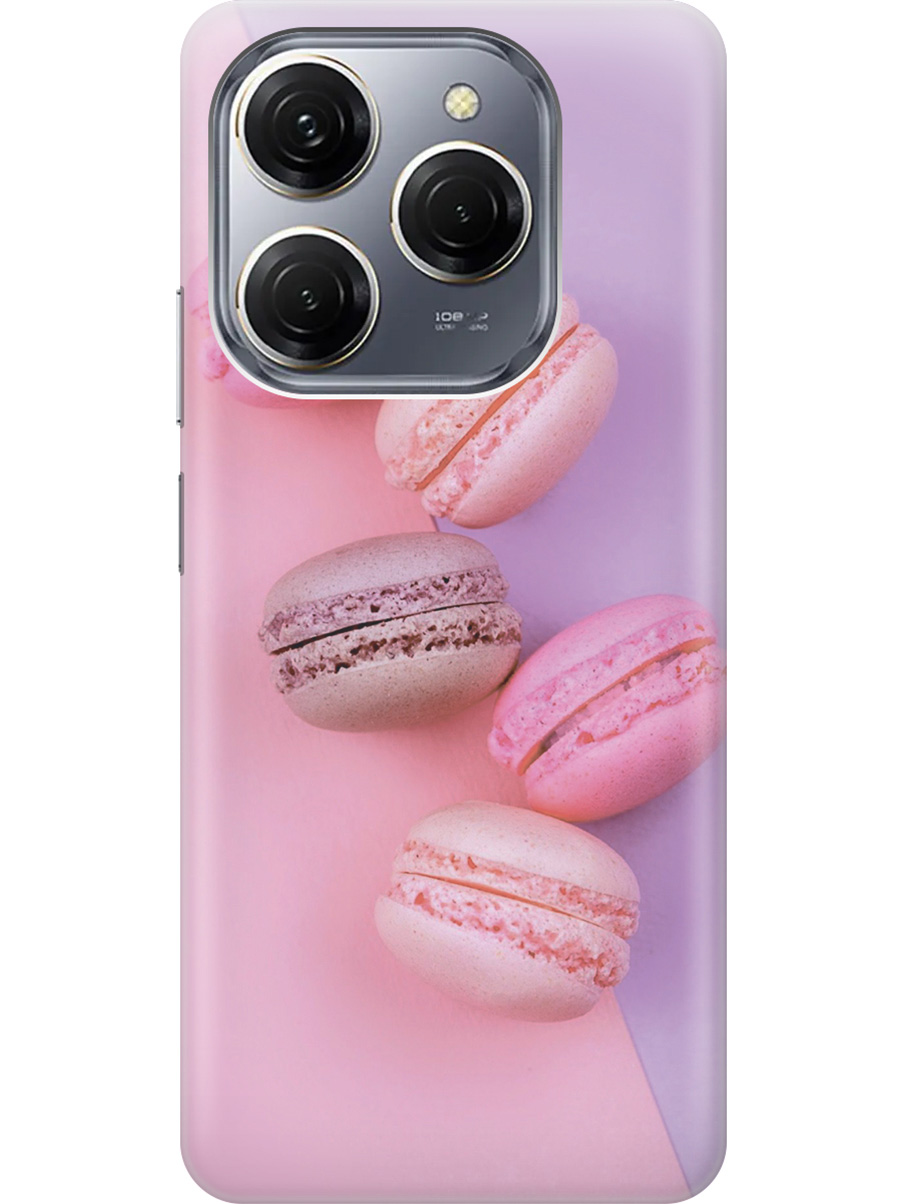 

Силиконовый чехол на Tecno Spark 20 Pro с рисунком "Розовые макаруны", Розовый;фиолетовый, 20011919