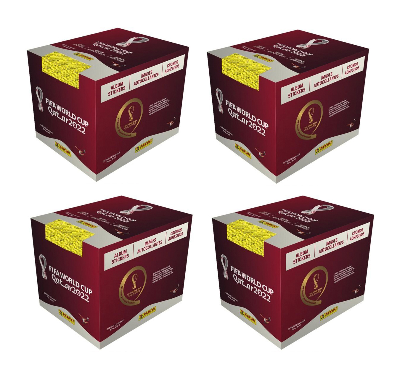 

4 бокса пакетиков наклеек Panini FIFA World Cup Qatar 2022 (2000 наклеек)