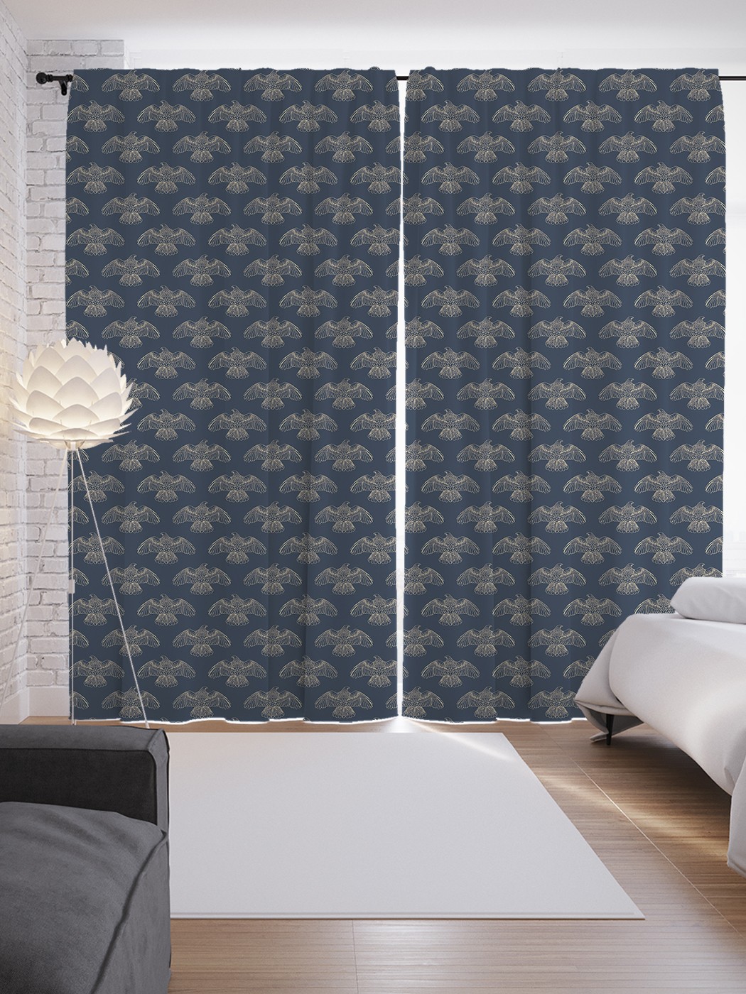 

Шторы с фотопечатью JoyArty "Парящая хищная птица" из сатена, 290х265 см, Парящая хищная птица