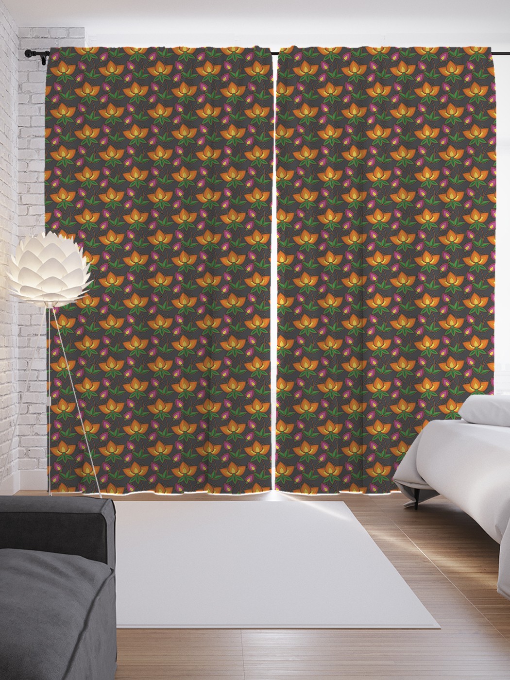 

Шторы с фотопечатью JoyArty "Двухцветные тона" из сатена, 290х265 см, Двухцветные тона