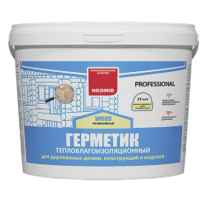 Герметик акриловый межшовный теплый шов NEOMID WOOD PROFESSIONAL, медовый 15 кг