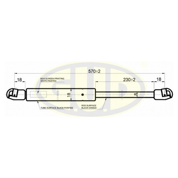 

Амортизатор Багажника Mit Carisma (Da_) 07/95- 490n L=570/230mm G.U.D арт.GGS020357