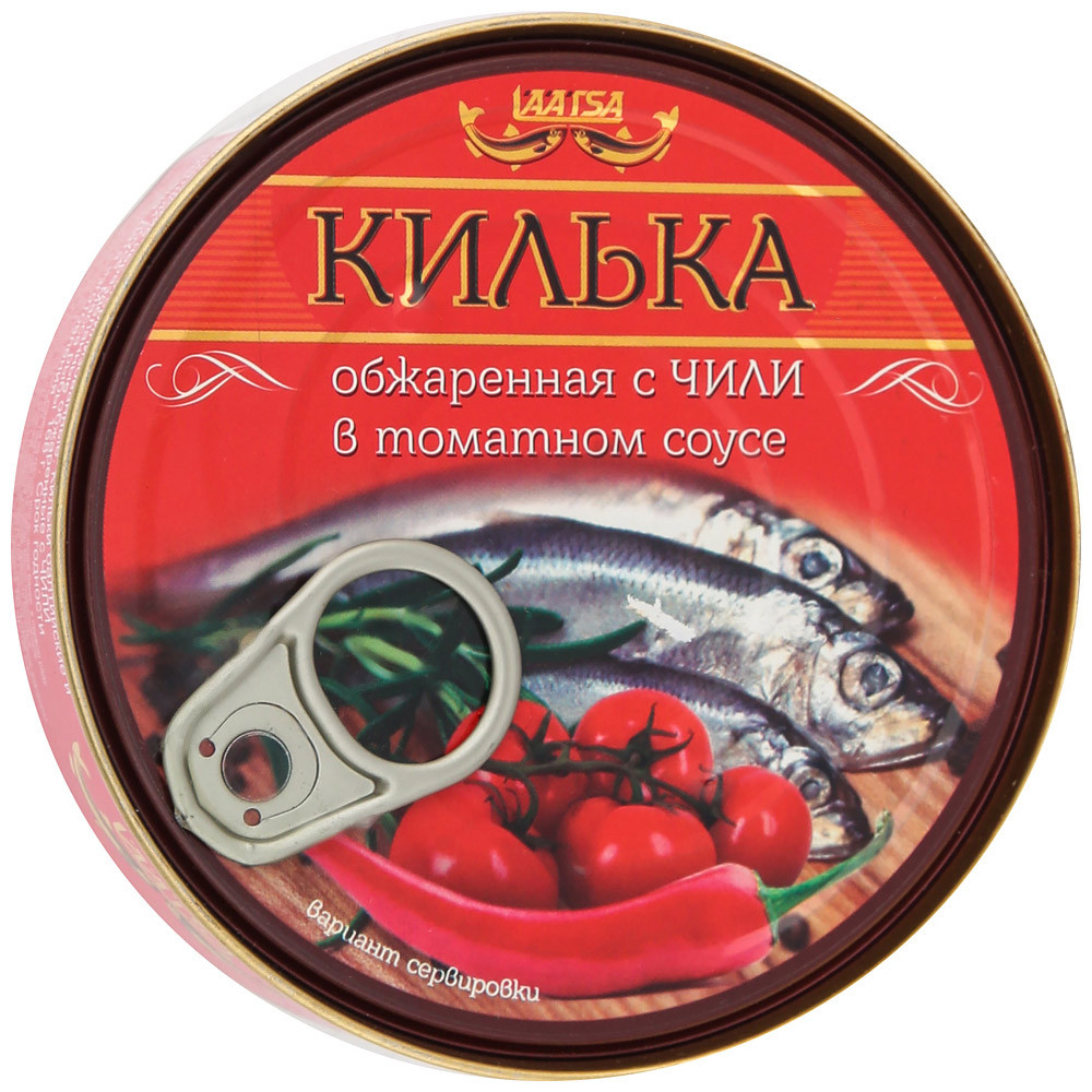 Килька Laatsa балтийская с чили в томатном соусе 240 г