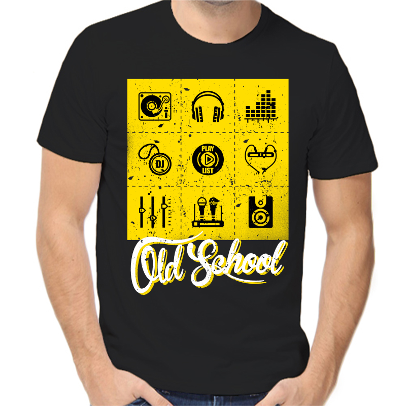 

Футболка мужская черная 58 р-р old school, Черный, fm_old_school