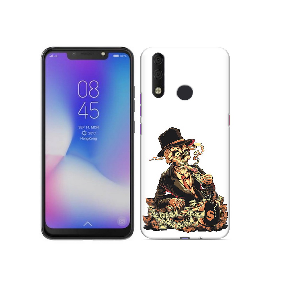 

Чехол MyPads Tocco для Tecno Camon 11 Pro нарисованный череп с сигаретой, Tocco