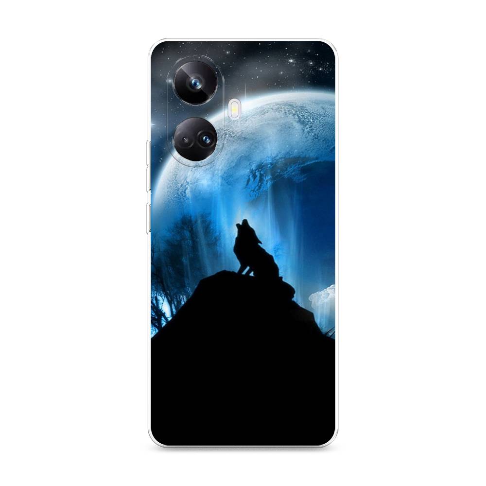 

Чехол на Realme 10 Pro+ "Волк 2", Синий;черный;белый, 2512350-1