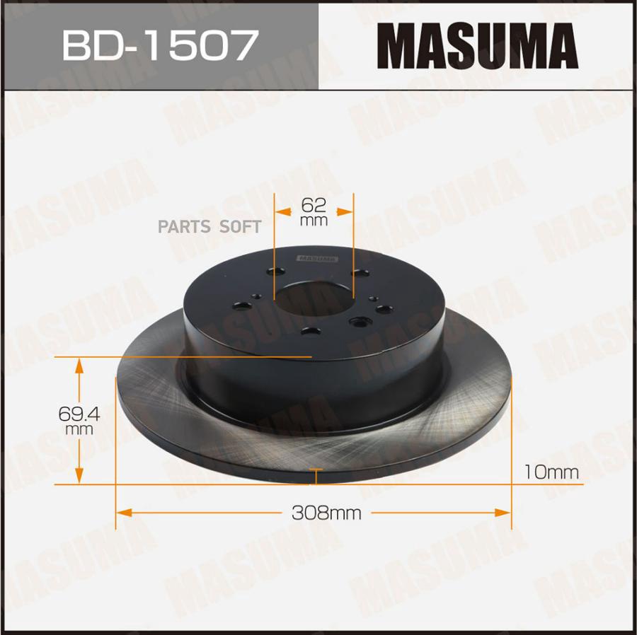 

Диск тормозной задний Masuma BD-1507