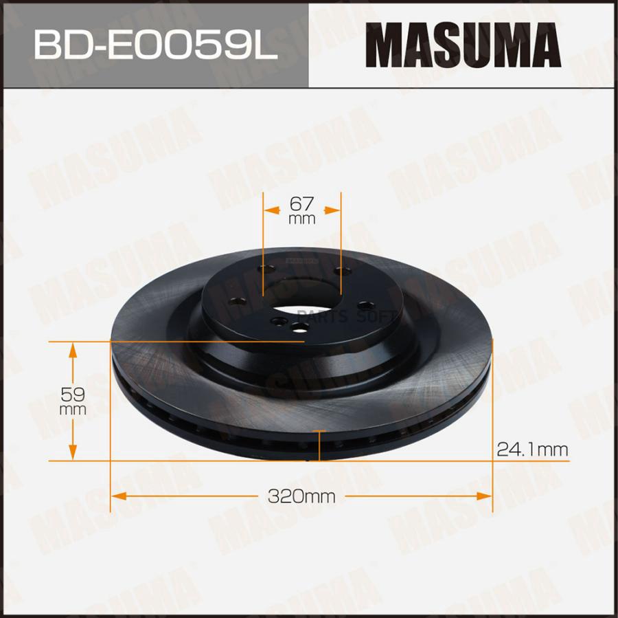 

Диск тормозной задний Masuma BD-E0059L